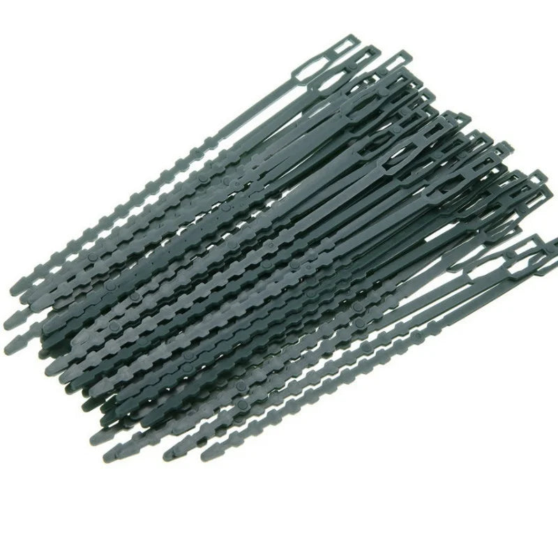 50pcs Adjustable Plastic Plant Cable Ties - Reusable Garden Tree Climbing Support for Plant Vine and Tomato Stem - Plant Cable Clips