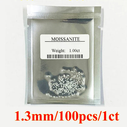 1CT Lab-Grown Moissanite Diamonds – D Color VVS1 Loose Gemstones, Full Size 0.7mm-20mm