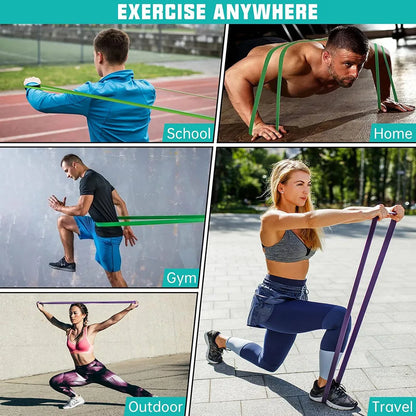 Heavy Duty Resistance Band — Latex Elastic Pull-Up Assist Belt for Pilates, Workout & Home Gym Fitness