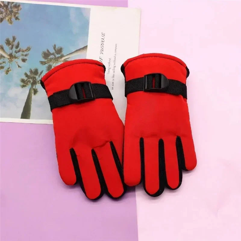 Kids Waterproof Winter Gloves – Full Finger Thermal Snow Mittens for Boys & Girls Aged 3-13
