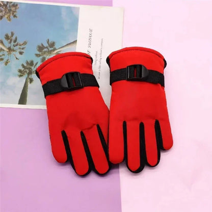 Kids Waterproof Winter Gloves – Full Finger Thermal Snow Mittens for Boys & Girls Aged 3-13