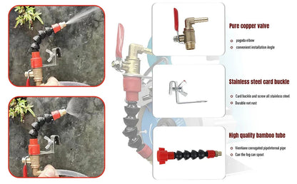Coolant Misting Nozzle System – Dust-Proof Water Sprayer for Marble, Tile & Brick Cutting Machines