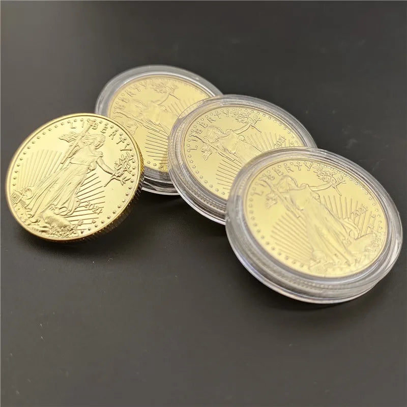 1/2 oz Fine Gold Collectible Coin — United States Statue of Liberty Challenge Coin, 2021/2016 New Year Gift