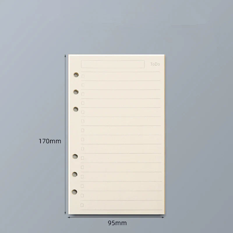 45 Sheets A5 A6 A7 Loose Leaf Notebook Refill – Spiral Binder Pages, Lined, Blank & Grid Craft Paper Stationery