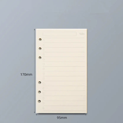 45 Sheets A5 A6 A7 Loose Leaf Notebook Refill – Spiral Binder Pages, Lined, Blank & Grid Craft Paper Stationery