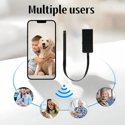 HD WiFi Mini Camera DIY Module — Home & Office Security Nanny Cam with Motion Detection, Alarm, Remote Viewing via App