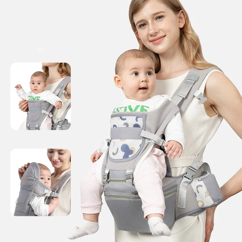 2026 Ergonomic Newborn Baby Carrier Backpack – Infant Hip Seat Front-Facing Kangaroo Wrap Sling for Travel & Hands-Free Comfort