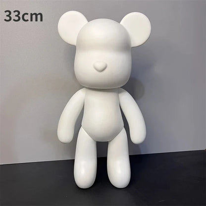 DIY Fluid Bear Sculpture – Handmade Bearbrick Doll Ornament, Graffiti Art Toy & Home Decoration Gift for Parents and Kids