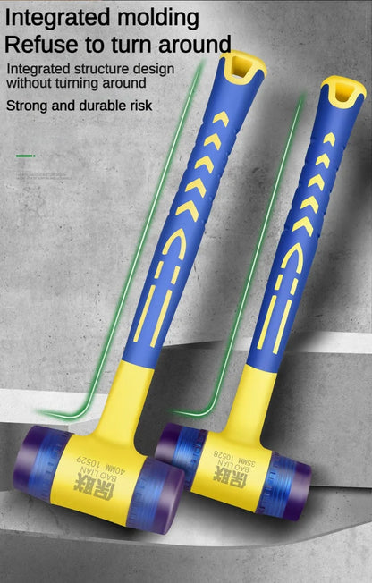 Double Head Installation Hammer — 25mm–45mm Detachable Rubber Mallet with Handle