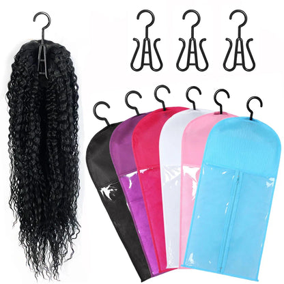 Extra Long Wig Storage Bag | Hair Extension Storage with Hanger for Wigs, Hairpieces & Extensions