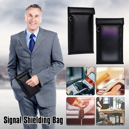 Waterproof Fireproof Car Key Signal Shielding Bag – RFID Blocking Faraday Pouch and Mobile Phone RF Signal Blocker Case