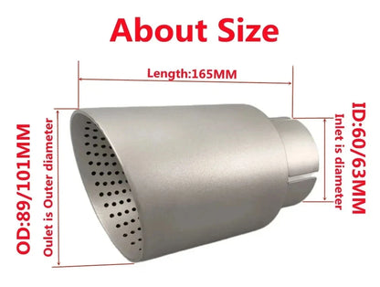 Genuine Matte 304 Stainless Steel Car Muffler Tip — Universal Exhaust Pipe Accessory