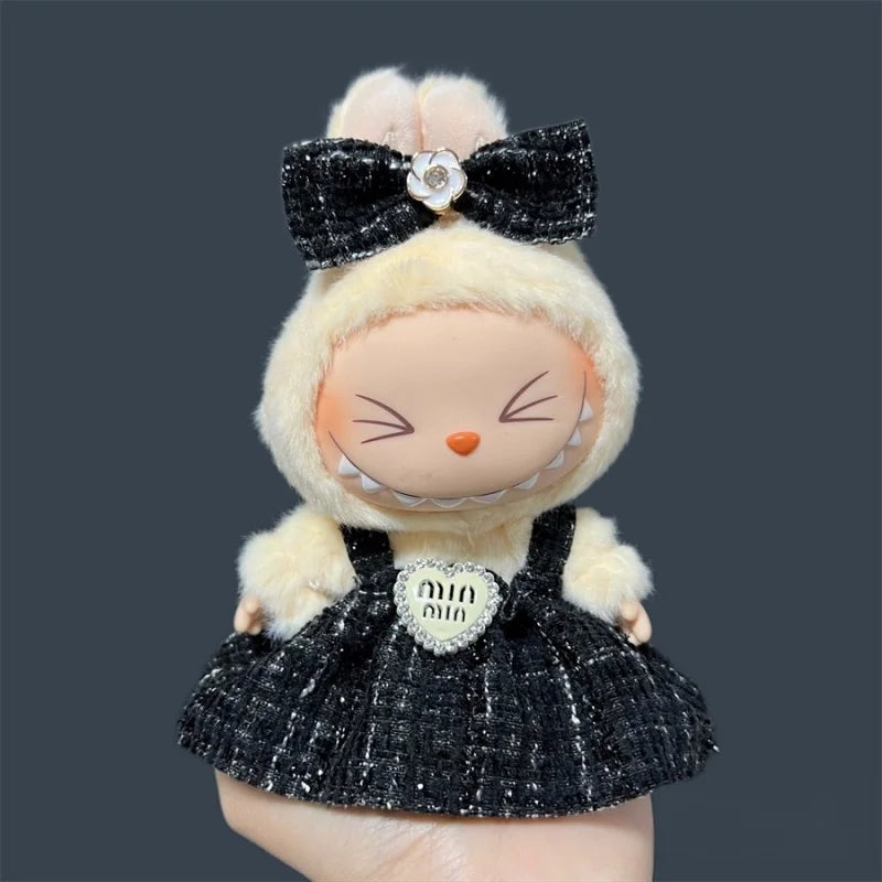17cm Labubu Plush Doll Skirt — Adorable Skirt Set for DIY Clothes & Accessories Gift