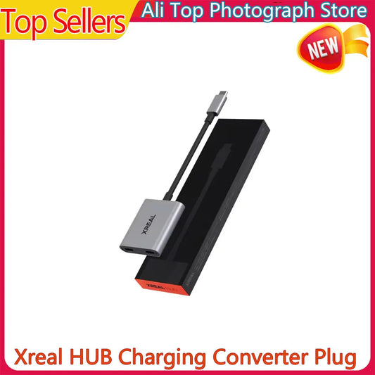 XREAL Hub 120Hz 2-in-1 USB-C PD Fast Charging Video Adapter – Portable HDMI-Compatible Converter for XREAL Air 2, Switch, PS4 & PS5