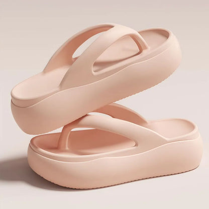 Height-Increasing Platform Slippers - 5CM EVA Non-Slip Lightweight Beach Sandals for Women