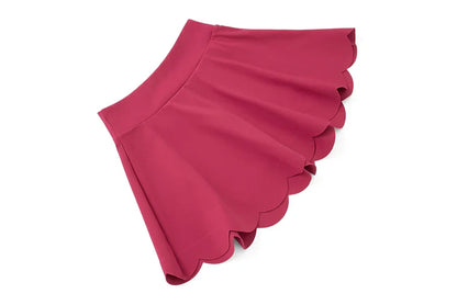 3-Piece Women’s Fitness Yoga Set – Breathable Quick-Dry Gym & Running Sportswear with Tennis Skirt