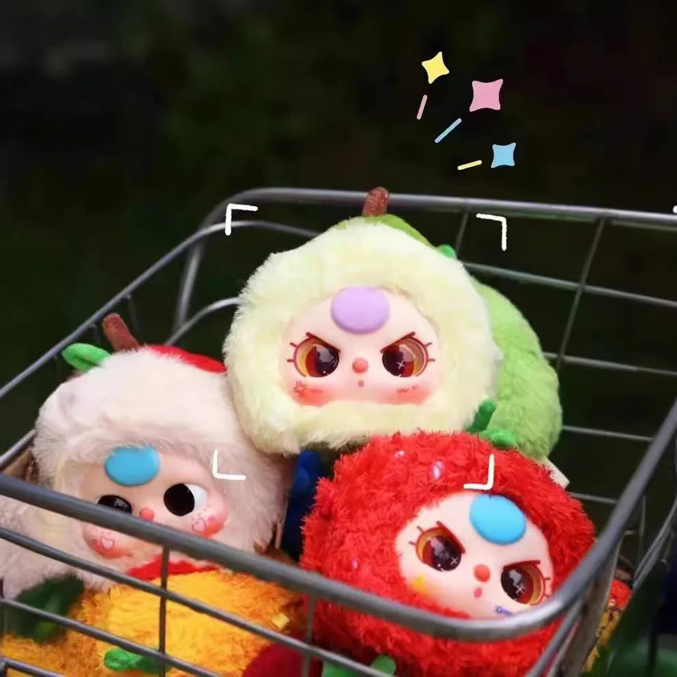 Baby Three Cute Fruit Plush Mystery Box — Stuffed Doll Blind Bag Toy for Girls, Perfect Birthday Gift