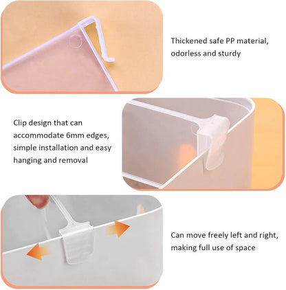 8/12/16 Pc Adjustable Refrigerator Storage Divider – Snap-On Fridge Door Shelf Organizer Bins, Plastic Container Separator
