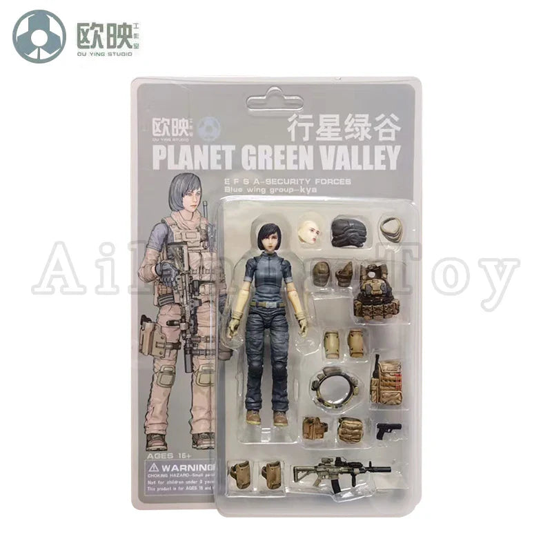 Ou Ying Studio 1/18 Planet Green Valley PGV 3.75" EFSA Female Action Figure — Anime Model Collectible