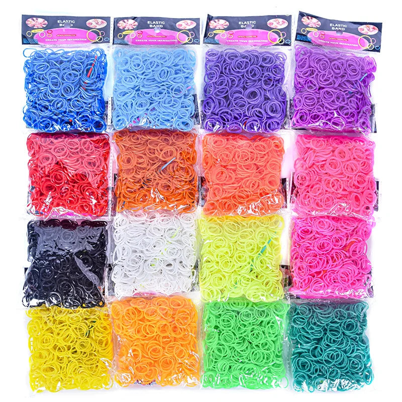 Pantone Color Rainbow Rubber Bands for Loom Bracelets – Western European Style DIY Arts & Crafts Kit
