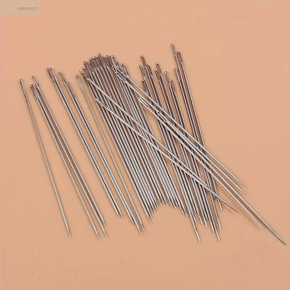 40PCS Large Eye Sewing Needles Set – Long Thick DIY Hand Stitching Tools for Elderly, Easy Threading Embroidery & Household Sewing