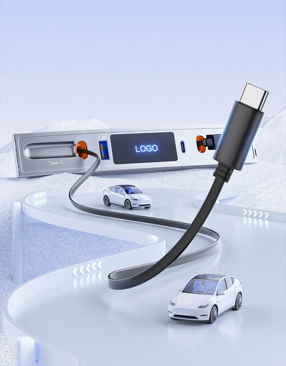 Tesla Model 3 & Model Y 27W Quick Charger USB Shunt Hub – Intelligent Docking Station Car Adapter & Splitter Extension