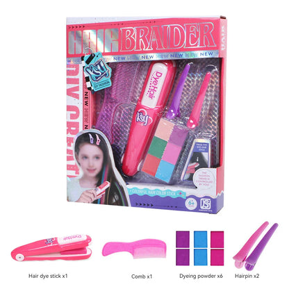 Children's Simulated Hair Dyeing Stick Set - DIY Hair & Makeup Tools, Girls' Hair Accessories & Toy Gifts