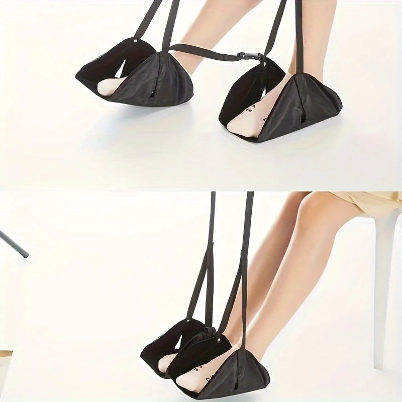 Travel Foot Hammock – Adjustable Foot Rest for Plane, Train & Office, Leisure Gadget