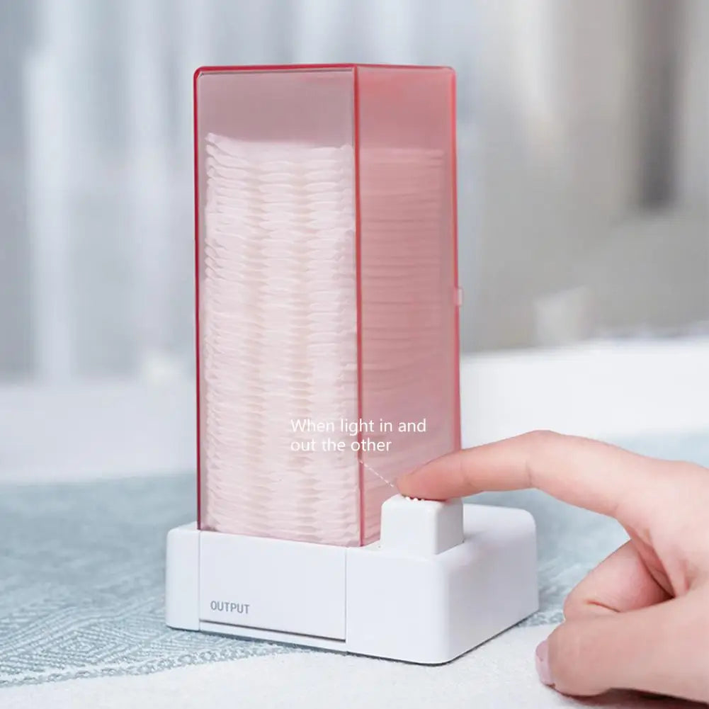 Modern Rectangular Cotton Pad Storage Box – Stain-Proof Bathroom Holder for Daily Use