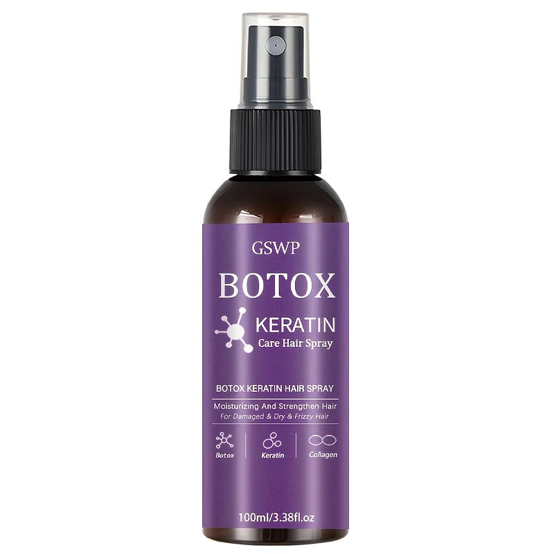 GSWP Botox Keratin Hair Treatment Spray - Leave-In Moisturizing Formula to Strengthen Hair, Reduce Tangles & Split Ends