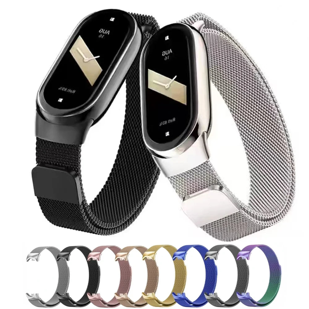 Metal Stainless Steel Strap for Xiaomi Mi Band 8 & 9 – Replacement Smart Bracelet Watchband