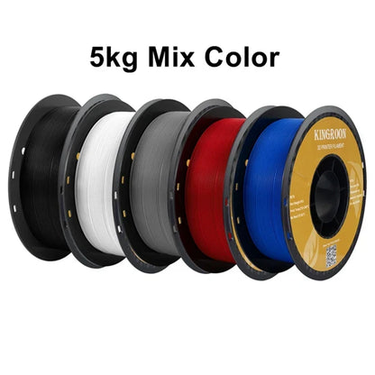 KINGROON PETG 3D Printer Filament 1.75mm – 5KG/10KG Mix Color Rolls for FDM 3D Printing (1kg/roll)