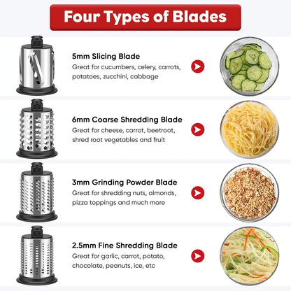 Dishwasher Safe Stainless Steel Slicer & Shredder Attachment for KitchenAid Stand Mixer – Vegetable & Salad Cutter