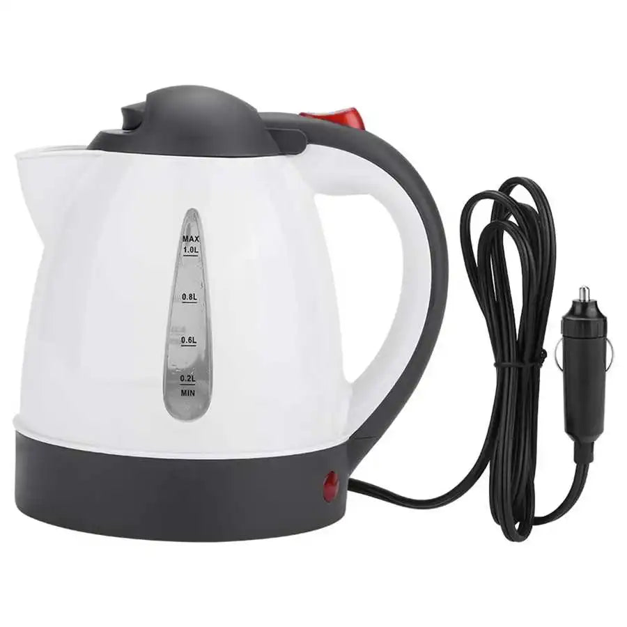 12V/24V Vehicle Truck Electric Kettle – 1000ml Large Capacity Portable Travel Hot Water Boiler for Coffee & Tea