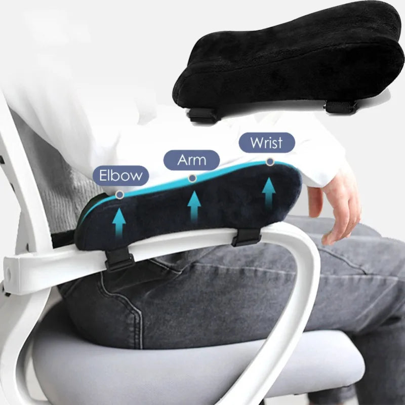 Memory Foam Office Game Chair Armrest Pad - Elbow Pillow for Comfortable Support, Sofa Cushion for Home Armrest Mat