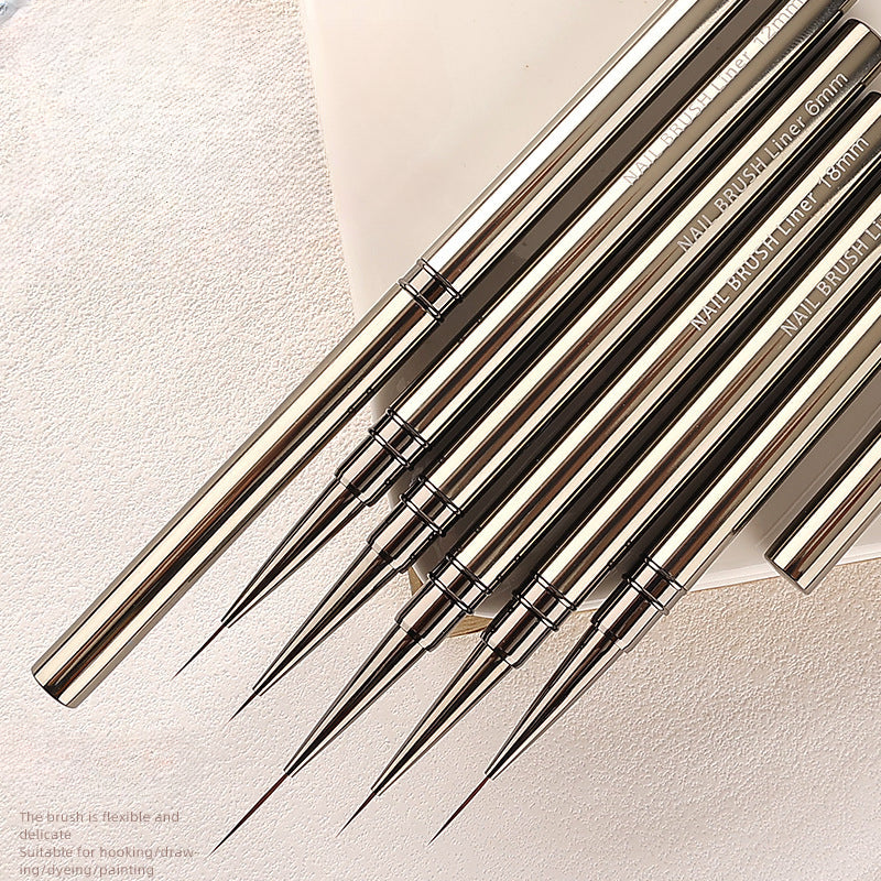 Nail Art Liner Brushes for Striping & Drawing – 6 to 25mm Design Pens, Professional Manicure Tools