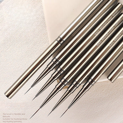 Nail Art Liner Brushes for Striping & Drawing – 6 to 25mm Design Pens, Professional Manicure Tools