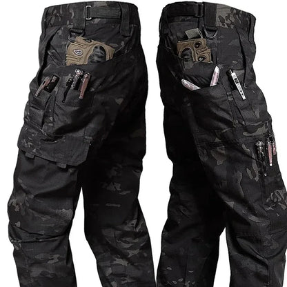 Men's Tactical Work Pants – Waterproof Outdoor Cargo Trousers with Multi-Pockets for Hiking & Workwear