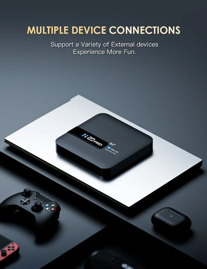 H20PRO Smart Android TV Box – Android 10.0, 16GB, Dual WiFi 2.4&5G, 4K/1080P Media Player with Play Store