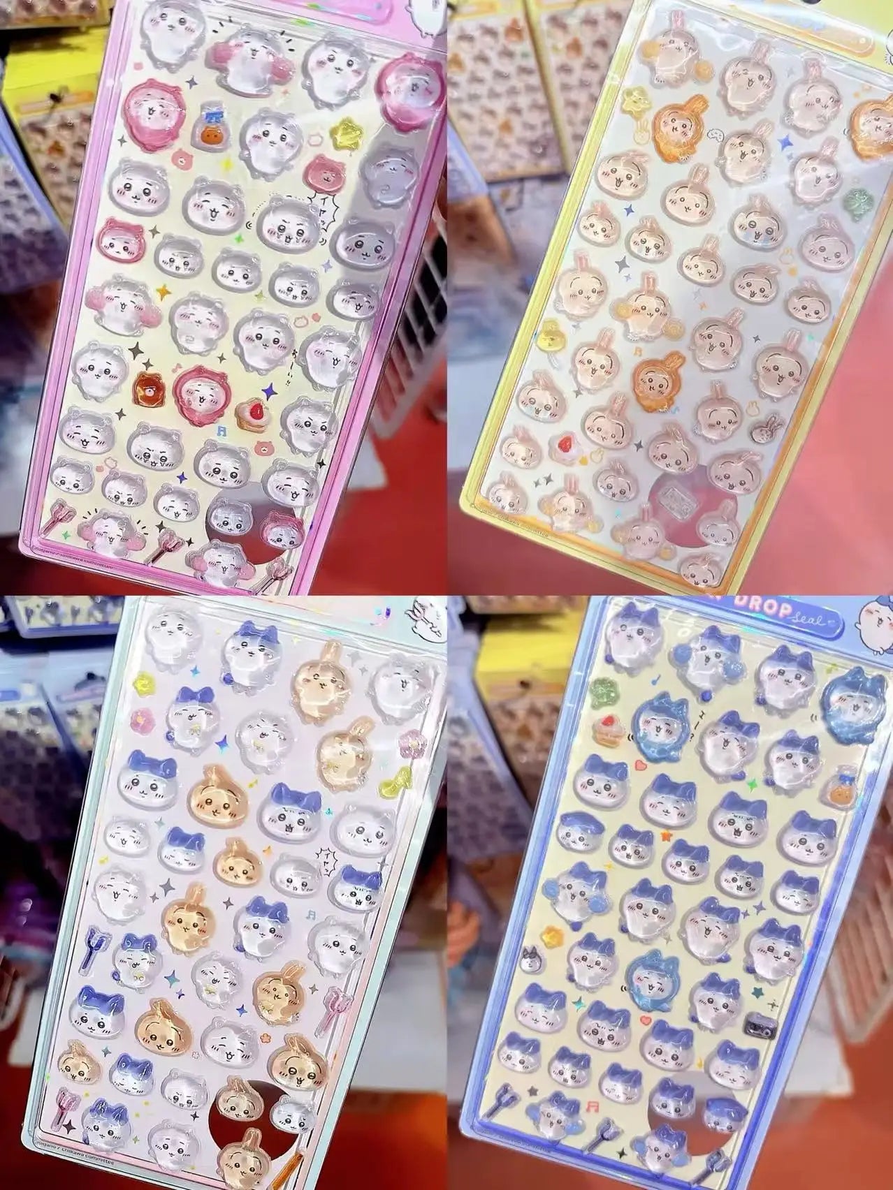 3D Chiikawa Usagi Crystal Stickers - Cute Waterproof DIY Decals for Phone Case, Nails, Notebook & Laptop Decor