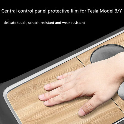 Car Protective Film Sticker for Tesla Model 3/Y – Anti-Scratch Central Control Panel Sticker Interior Auto Styling Decor