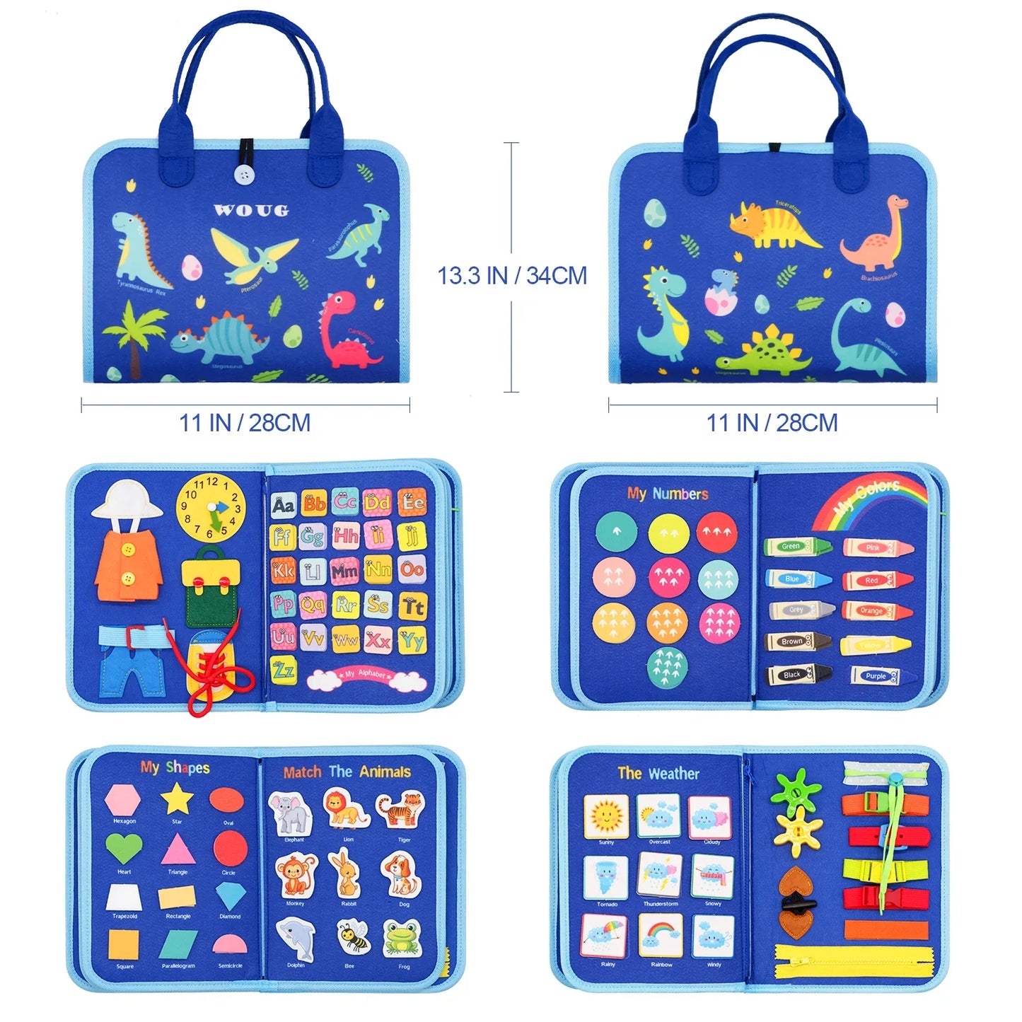 Montessori Busy Board Toy for Toddlers – Fine Motor Skills, Educational Learning Activities & Life Skills Sensory Toy