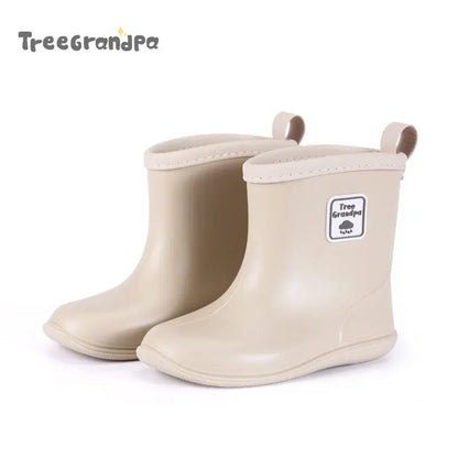 Kids Rain Boots – Waterproof PVC Anti-Slip Mid-Calf Shoes for Boys & Girls