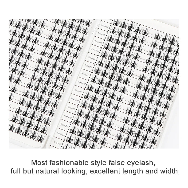 Individual Lash Extensions Kit – DIY Cluster Eyelash Book, False Lashes for Home Makeup