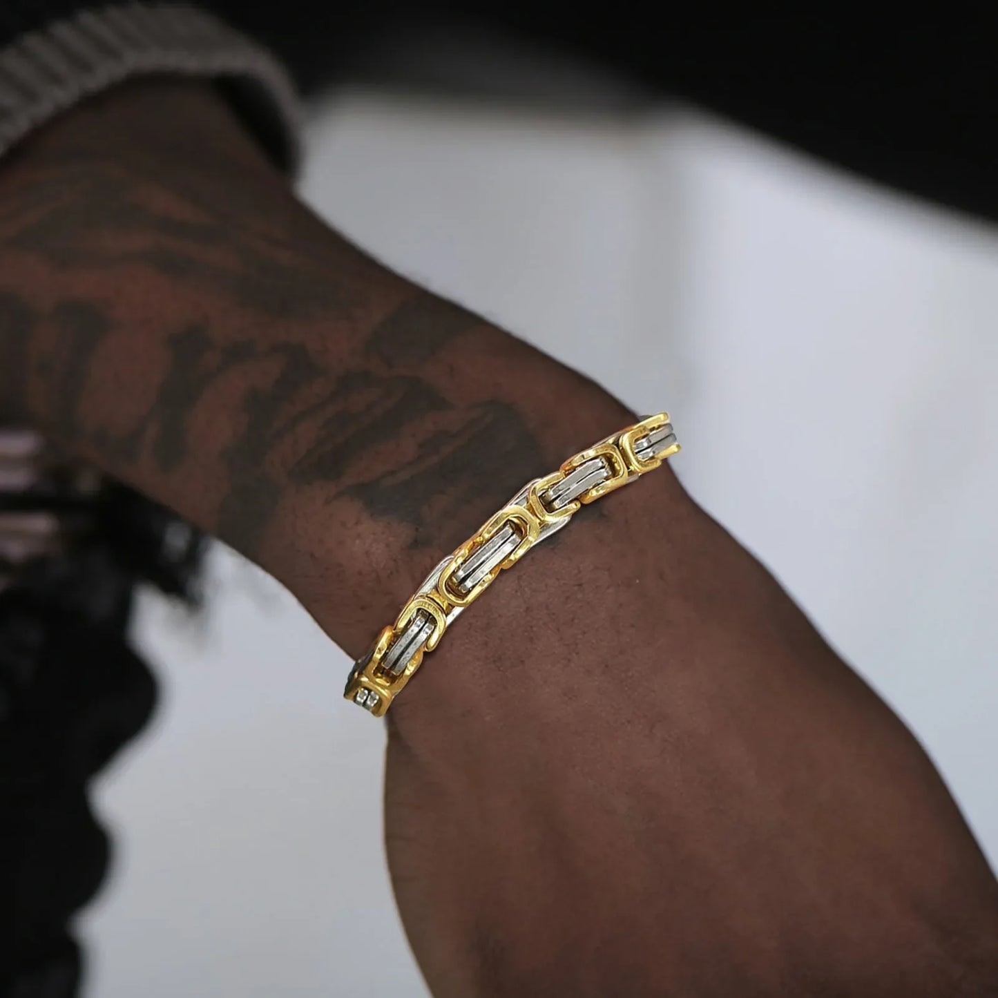 Men's Stainless Steel Byzantine Chain Bracelet – 4/5/6/8MM Link Wristband for Boys, Perfect Gifts for Him