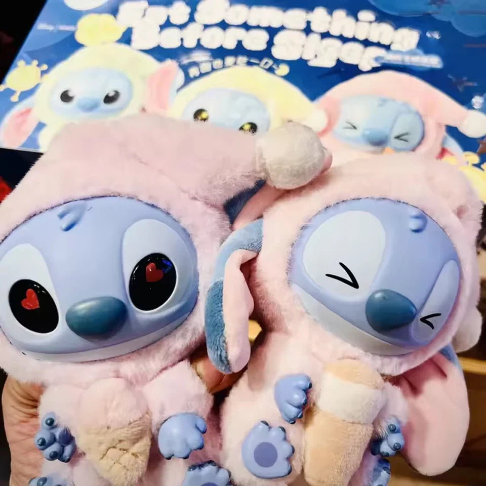 Miniso Disney Stitch Blind Box — “Eat Something Before Sleep” Vinyl Plush Doll Pendant, Surprise Gift Toy