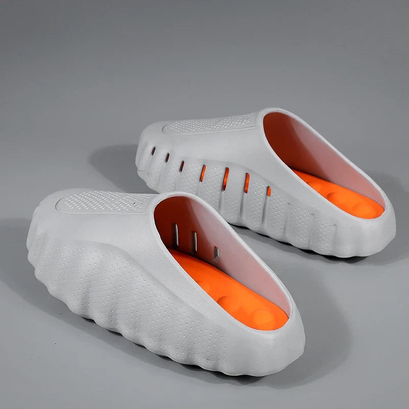 Men’s Outdoor Slide Sandals - Soft Thick Sole Breathable Non-Slip Summer Slippers