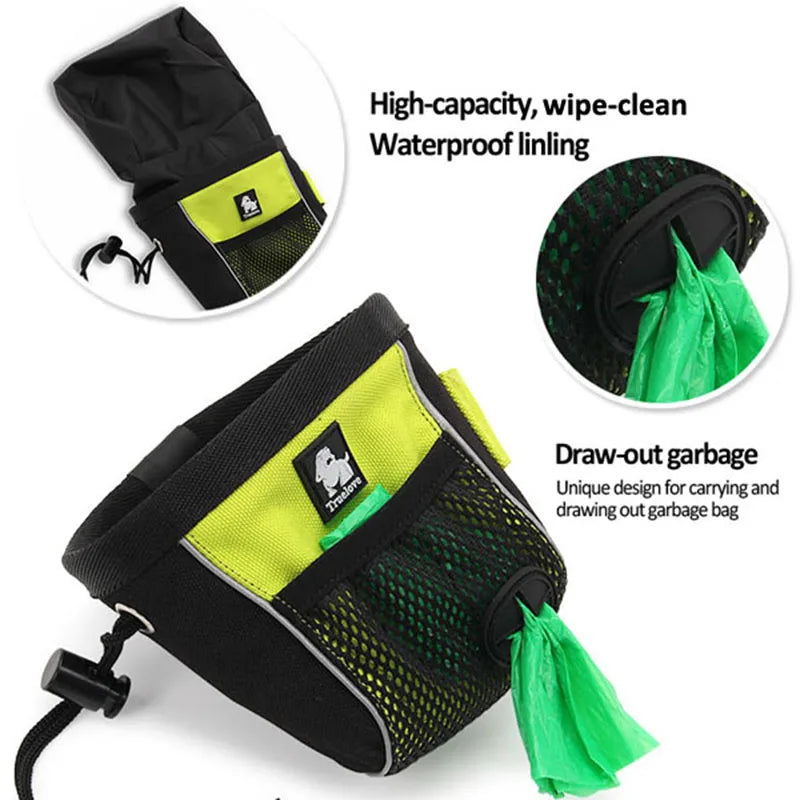 Truelove Waterproof Pet Treat Bag - High-Capacity Nylon Snack & Waste Bag for Outdoor Use