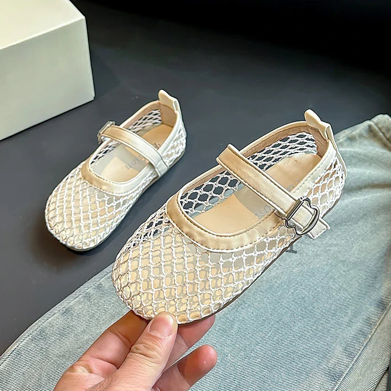 2025 Kids’ Summer Flats – Breathable Princess Shoes for Girls, Soft-Soled, Simple Fashion & Versatile Casual Wear