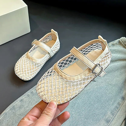 2025 Kids’ Summer Flats – Breathable Princess Shoes for Girls, Soft-Soled, Simple Fashion & Versatile Casual Wear